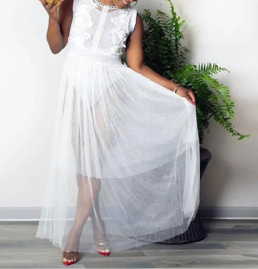NEW SAN JOY cielo blanco dress in white